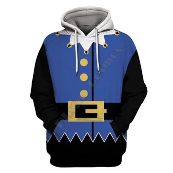  Fashion Blue Belt Pattern Christmas Hoodie