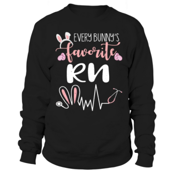 RN Nurse Cute Ears Bunny Easter Day Easter Sunday Sweatshirt