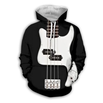 Precious And Cute Black Strings Pattern Music Hoodie