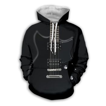 Loose Black Strings Pattern Strings Hoodie
