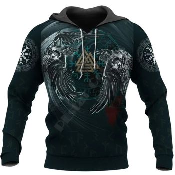 Classical  Black Owl Pattern Tattoo Hoodie
