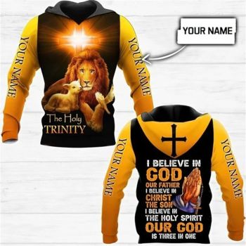  Gorgeous Yellow Lion Pattern Jesus Hoodie