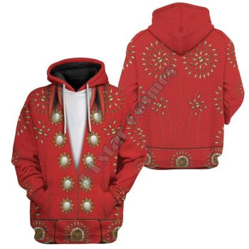 Fashion And Gorgeous Red Belt Pattern Armor Hoodie