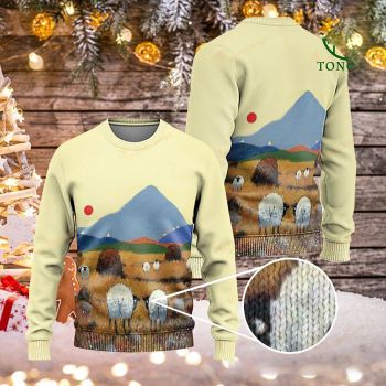Vintage Sheep Farm Christmas Ugly Sweaters