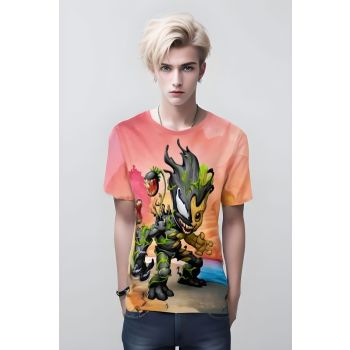 Combining Cute and Deadly with the Baby Groot X Venom T-Shirt in Pink and Multicolor