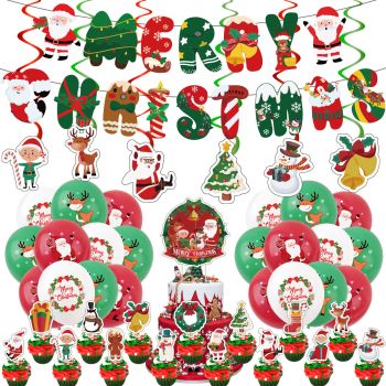 Christmas, Christmas party Santa decorating set