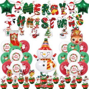 Christmas,Christmas holiday party, Santa decorating set