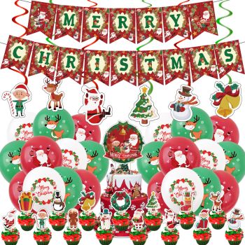 Christmas, Christmas Santa party decoration set