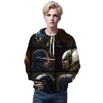 Pretty Brown Monster Pattern Venom Hoodie