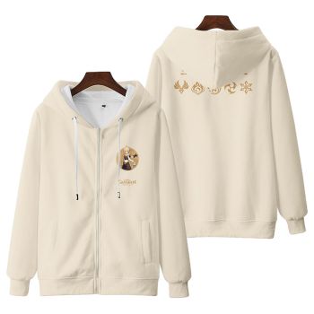 Fashion Genshin Impact Aether Anime With Zipper Zip-Up Hoodie