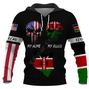 Popular And Vintage Black Skull Pattern Skull Hoodie