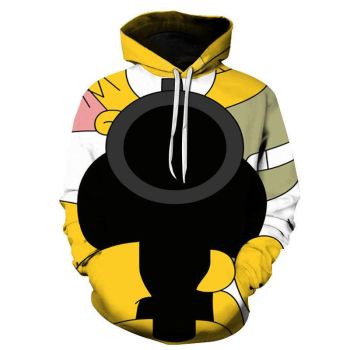 3D Cartoon Printing Hoodies &#8211; Homer Simpson And His Son Sweatshirt