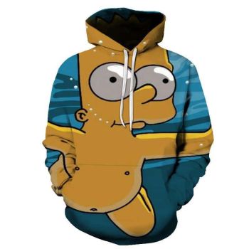 3D Cartoon Printing Hoodies &#8211; Homer Simpson And His Son Sweatshirt