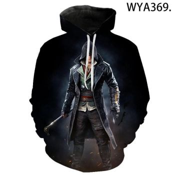 3D Digital Printing Game Assassin&#8217;s Creed Long-Sleeved Hoodie