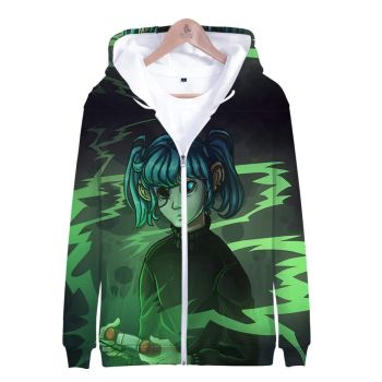 3D Digital Zip Sally Face Hoodies Sweatshirts