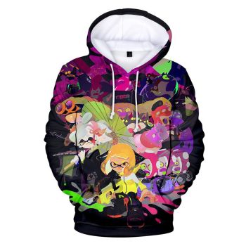 3D Printed Anime Splatoon Hoodies Pullovers