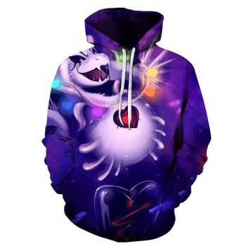 3D Printed Game Undertale Hooded Sweatshirt Pullover Hoodie
