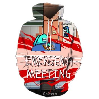 3D Printed Zipper Hoodie &#8211; Among Us Loose Casual Pullover