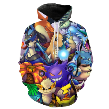 3D Printing Fashion DQS Hoodies Cartoon Anime Sweatshirt Pullover