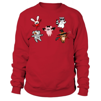 Cute animals in halloween costumes Sweatshirt