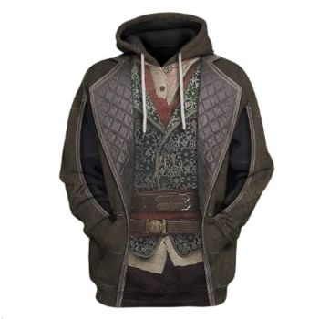  Loose And Gorgeous Brown Belt Pattern Jesus Hoodie