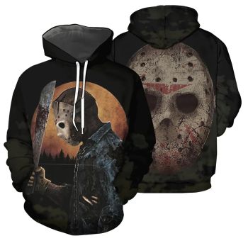  Precious Black Knives Skull Pattern Halloween Hoodie