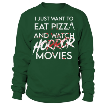 Funny Horror Movie Fan Halloween Pizza Sweatshirt