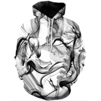 Cute And Loose Black White Line Pattern Bitcoin Hoodie