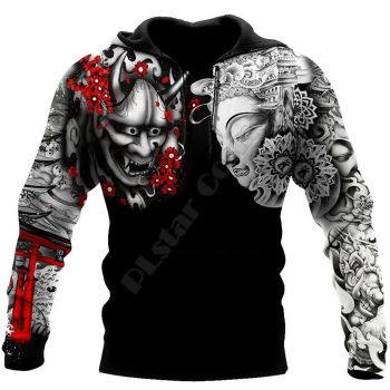 Classical And Elegance Black Skull Pattern Tattoos Hoodie
