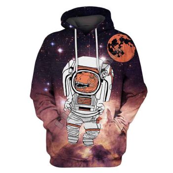 Precious Purple Alligator Pattern Astronauts Hoodie