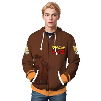 Dragon Ball Z Hoodies &#8211; Dragon Ball Z GOKU Series Super Cool Zip Up Hoodie