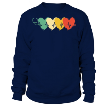 Nurse Heartbeat Retro Vintage Sweatshirt