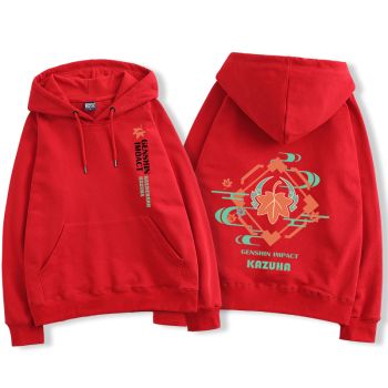 Chic Genshin Impact Kazuha Anime The Red Hoodie