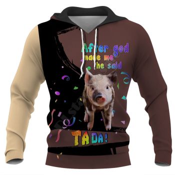 Gorgeous Brown Pig Pattern Animals Hoodie