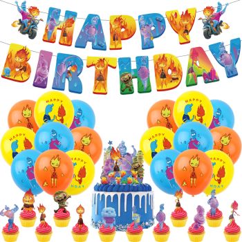 Elemental Madness City, Birthday Party Decoration Supplies, Children's Holiday Decoration set