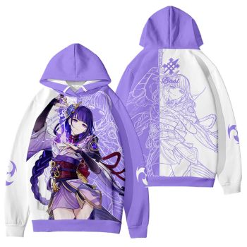 Comfortable Genshin Impact Raiden Shogun Anime Hoodie