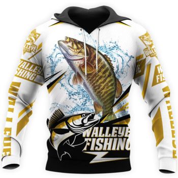 Gorgeous Yellow Fish Pattern Animals Hoodie