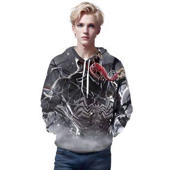 Gorgeous Black   Venom Pattern Venom Hoodie