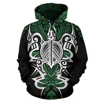 Pretty And Vintage  Black Green Turtles Pattern Animals Hoodie