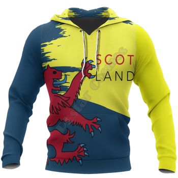 Fashion And Gorgeous Yellow Scotland Pattern Animals Hoodie