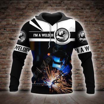  Precious And Gorgeous Black Welding Pattern Welding Hoodie