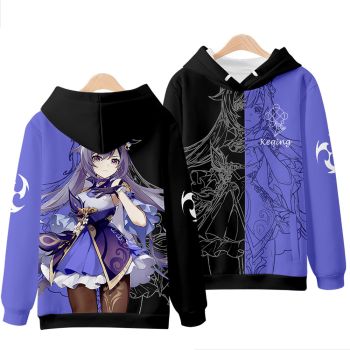 Black Purple Chic Genshin Impact Keqing Hoodie
