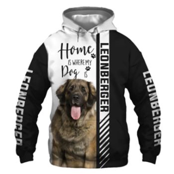  Temperament Black Dog Pattern Animals Hoodie