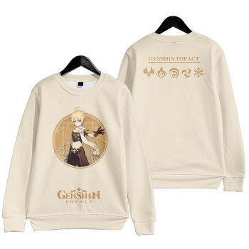 Elegant Genshin Impact Aether Anime Zip-Up Sweatshirt