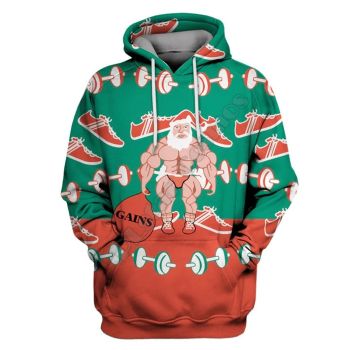  Popular Red Green Shoes Pattern Christmas Hoodie