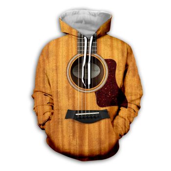 Elegance Yellow Strings Pattern Music Hoodie