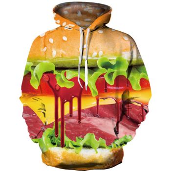  Precious Colorful Beef Pattern Food Hoodie