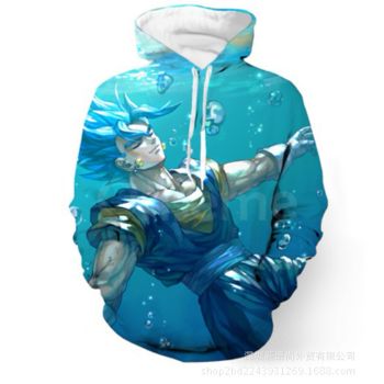 Precious Blue Headshot Pattern Dragonball Hoodie