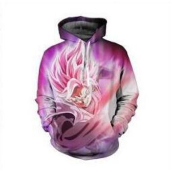 Cute Purple Headshot Pattern Dragonball Hoodie