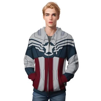 Unisex Captain America 3D Print Fashion Hoodies